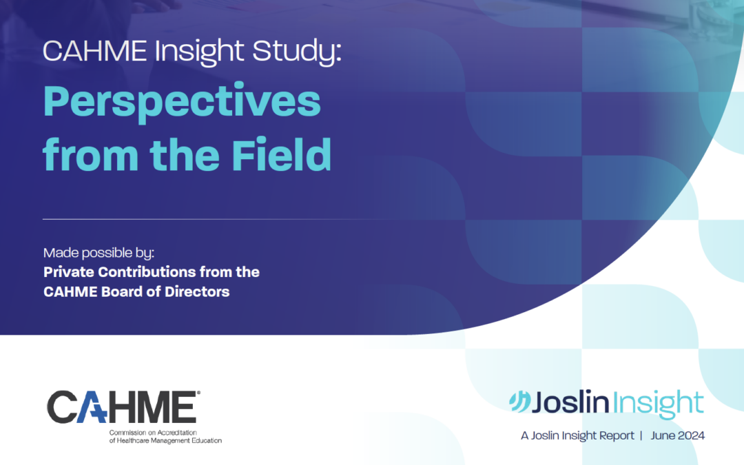 What are the top 5 accreditation areas of most importance? Download “Perspectives from the Field”.